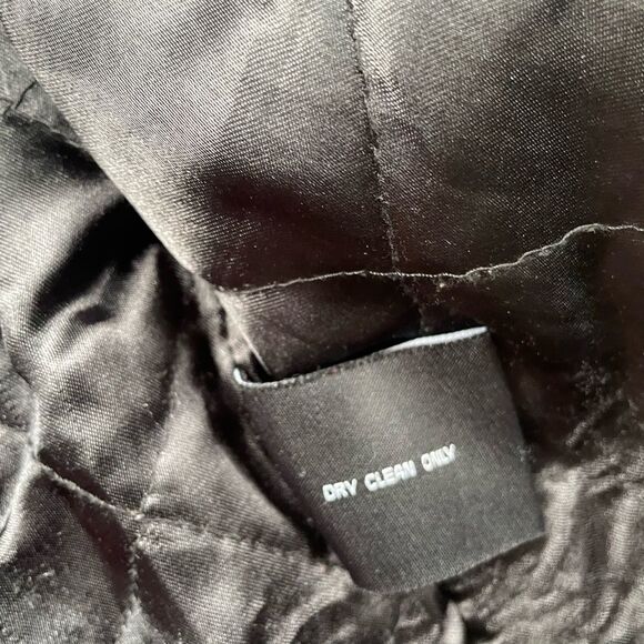 1981 Guess Faux Leather Moto Jacket Womens Size M Zip up Black Silver Zip Lin… - Picture 14 of 16